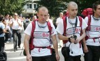 Ispraćaj trojice studenata koji će 9 dana pješačiti do Srebrenice / Foto: DEPO