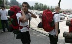 Ispraćaj trojice studenata koji će 9 dana pješačiti do Srebrenice / Foto: DEPO