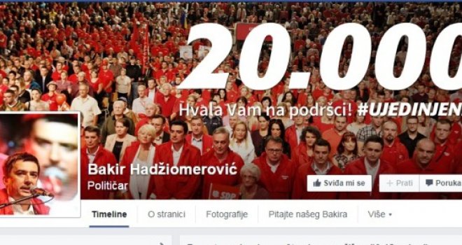 Ko vodi na Facebooku: Bakir Hadžiomerović ima najveću podršku fanova iz BiH, a Radončić, Izetbegović, Suljagić...