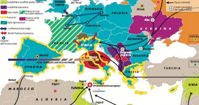 Geopolitička analiza: BiH se nalazi na stjecištu kriminala,  na mapi je označena kao “nestabilni Balkan”