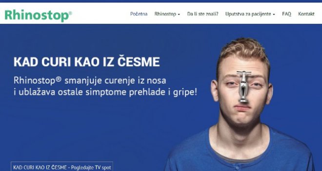 'Bosnalijek' kreirao još jednu web stranicu 'rhinostop.ba': Sve o prehladi i gripi na jednom mjestu 