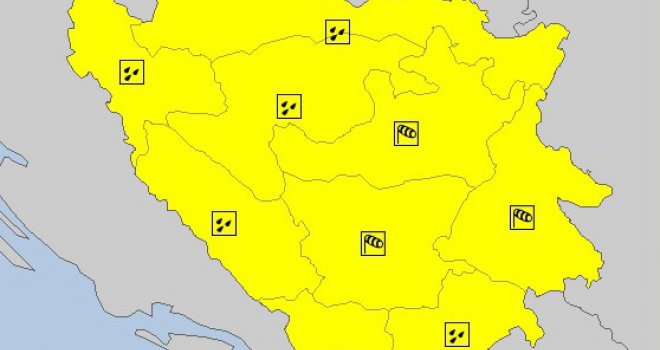 U BiH upaljen žuti meteo alarm:  Temperature noću prelaze 20 stepeni celzijusovih!