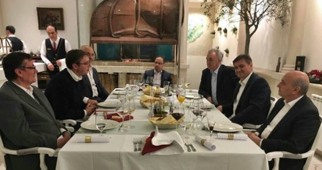Zvizdić, Vučić i Mustafa na večeri u sarajevskom restoranu: Premijer Srbije stigao uz visoke mjere sigurnosti