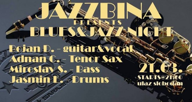 Večeras birajte samo odličan zvuk: Blues & Jazz night u sarajevskom klubu Jazzbina
