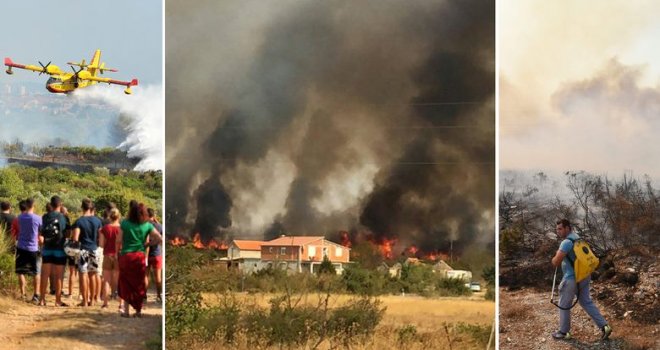 Vatra divlja Dalmacijom: Zadar odbranjen, kod Benkovca gore kuće, novi požar ide prema Drnišu