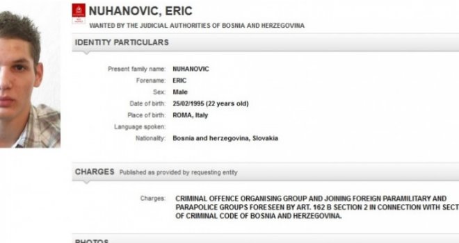Interpol traga za 22-godišnjim Nuhanovićem 