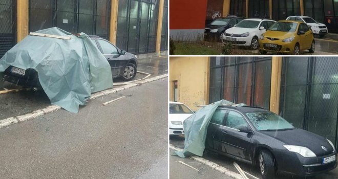 Sarajevo: Nesreća u Hrasnom, oštećeno nekoliko vozila nakon pada prozora sa obližnje zgrade