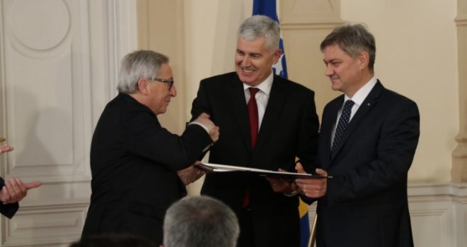 Zvizdić i Čović predali Upitnik Junckeru: BiH danas u svojim rukama drži EU put