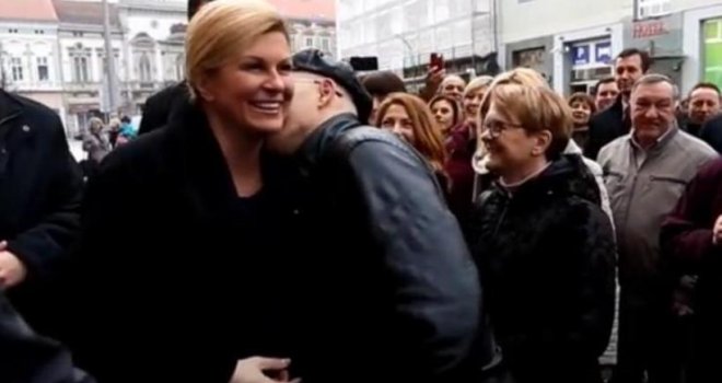 Muškarac prišao Kolindi Grabar Kitarović i poljubio je u vrat, evo kakva je bila njena reakcija