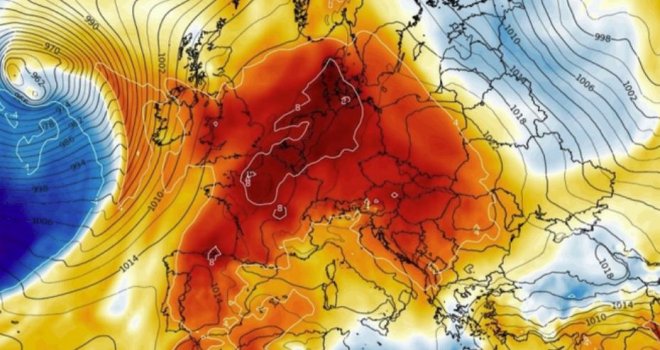 Toplotni val zahvatio velike površine centralne i zapadne Evrope