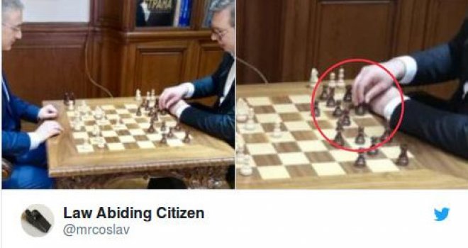 Detalj na Vučićevoj fotografiji dok igra šah otkriva sve što trebate znati o njemu