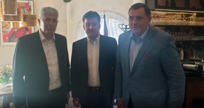 Iznenadni sastanak Dodika, Čovića i Lajčaka:  Svi su bili dobro raspoloženi, Dodik posebno
