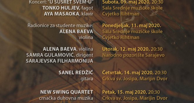 Sedam dana uživanja za ljubitelje klasike: 26. Sarajevske večeri muzike – SVEM 2020