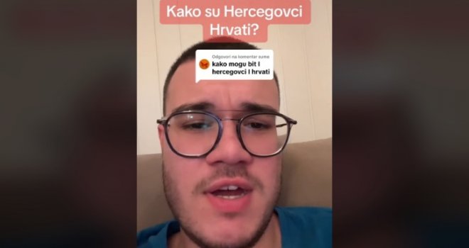 Mladi Tiktoker 'poludi' na pitanje - kako Hercegovci mogu biti Hrvati: 'Nisam ja Bosanac, sad ću vam objasniti...'