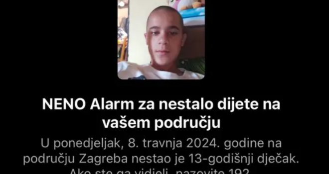 Nestalo još jedno dijete: Aktiviran alarm u Zagrebu