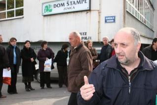 Protest radnika Doma štampe Zenica