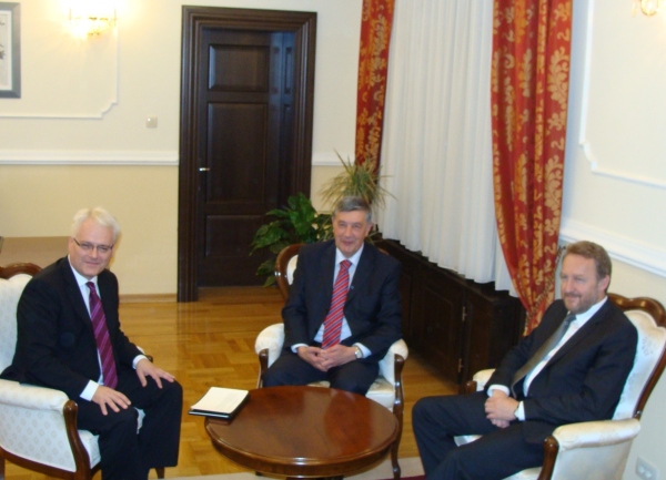 Ivo Josipović sa članovima Predsjedništva BiH u Banjaluci / foto: BLIN