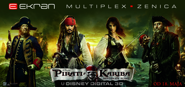 Pirati s Kariba: Nepoznate plime 3D u Zenici