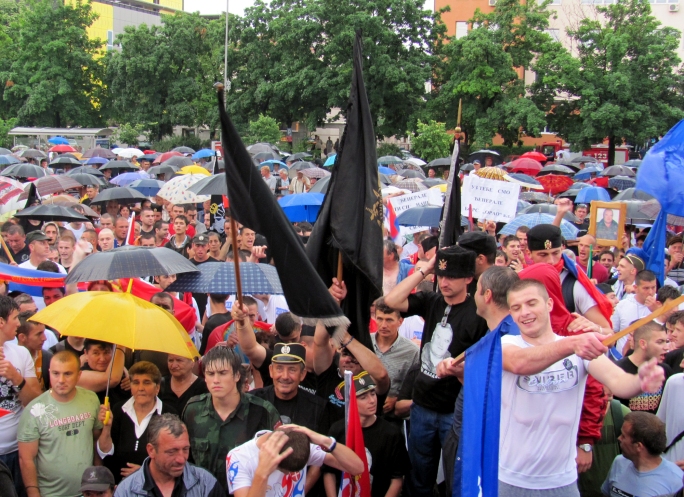 Miting podrške Mladiću u Bijeljini/FOTO: SRNA