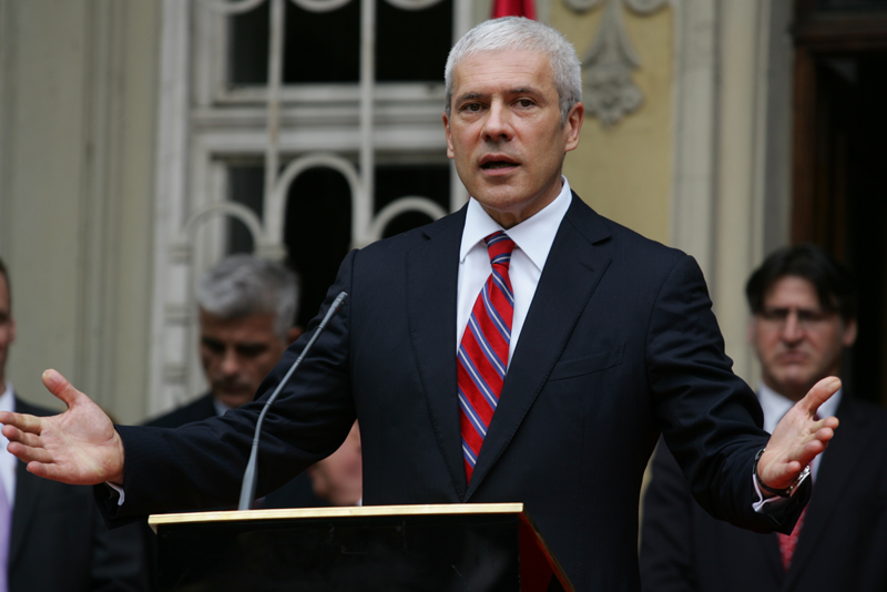 Boris Tadić s članovima Predsjedništva BiH u rezidenciji Konak
