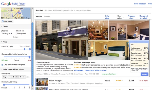 google hotel finder