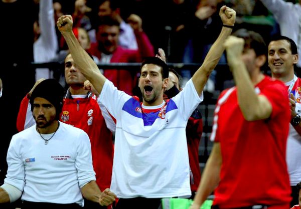 Novak Đoković i Janko Tipsarević; foto: Reuters