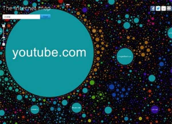 mapa interneta
