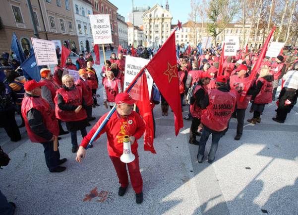 Protesti u Ljubljani, FOTO: Delo