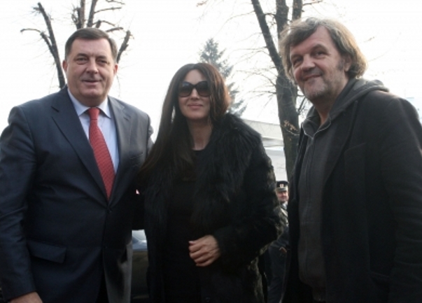 Monica Bellucci, Milorad Dodik i Emir Kusturica