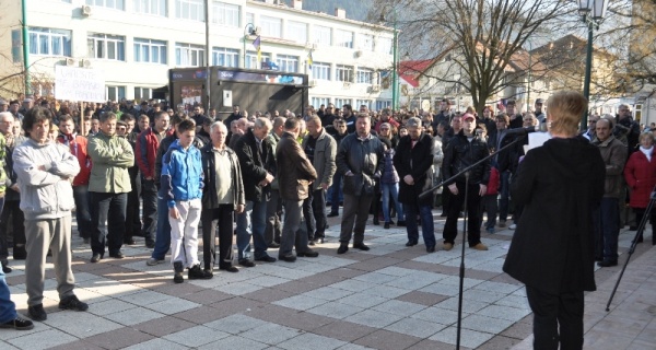 Protest u Goraždu zbog hapšenja bivših pripadnika 31. Drinske udarne brigade