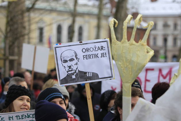 Protesti u Sloveniji, foto: Delo