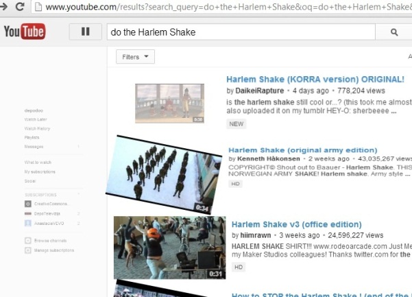 harlem shake youtube