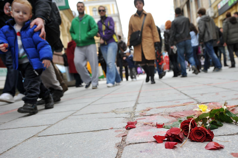 Sarajevske ruže opet pocrvenile, foto: Anadolija