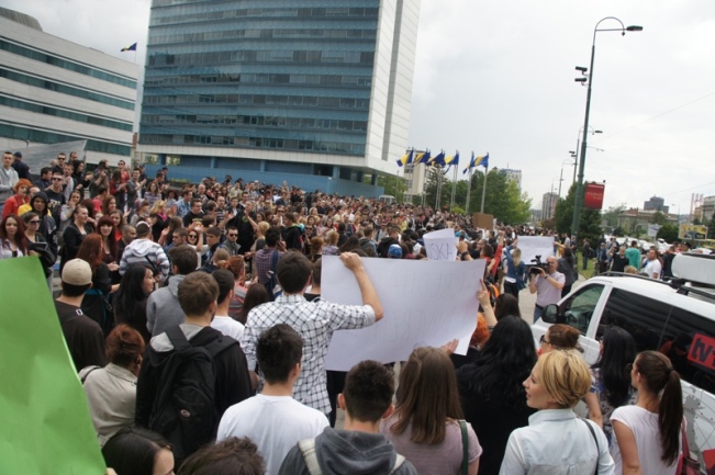 Protesti sarajevskih studenata pred PSBiH