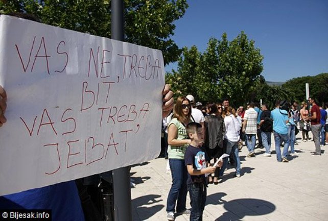 protesti u mostaru - JMBG/ Foto: Bljesak.info