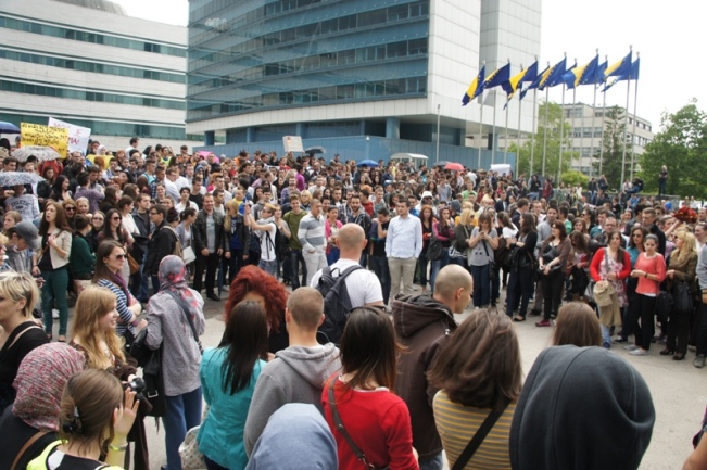 Protesti sarajevskih studenata pred PSBiH