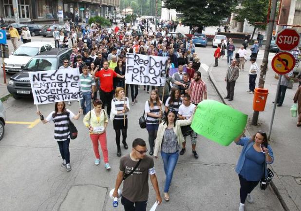 Protesti u Zenici - JMBG/ Foto: Anadolija