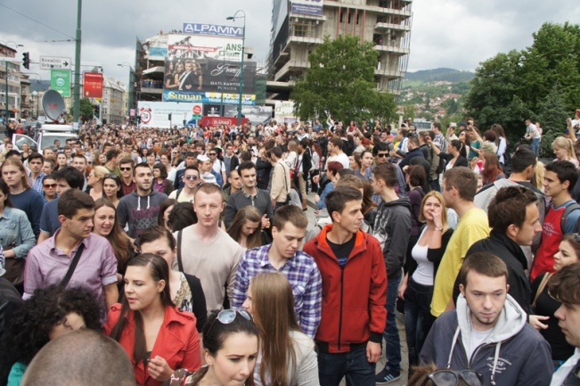 Protesti sarajevskih studenata pred PSBiH