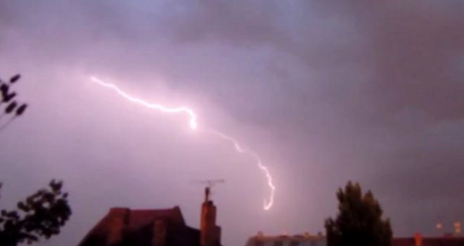 Danas grmljavinsko nevrijeme u cijeloj Bosni i Hercegovini