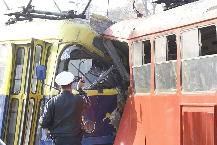 Sudar tramvaja kod Tehničke škole/Foto:Anadolija