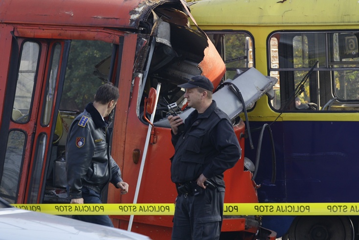 Sudar tramvaja kod Tehničke škole/Foto:Anadolija