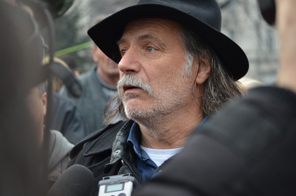 Rade Šerbedžija na protestima u Sarajevu