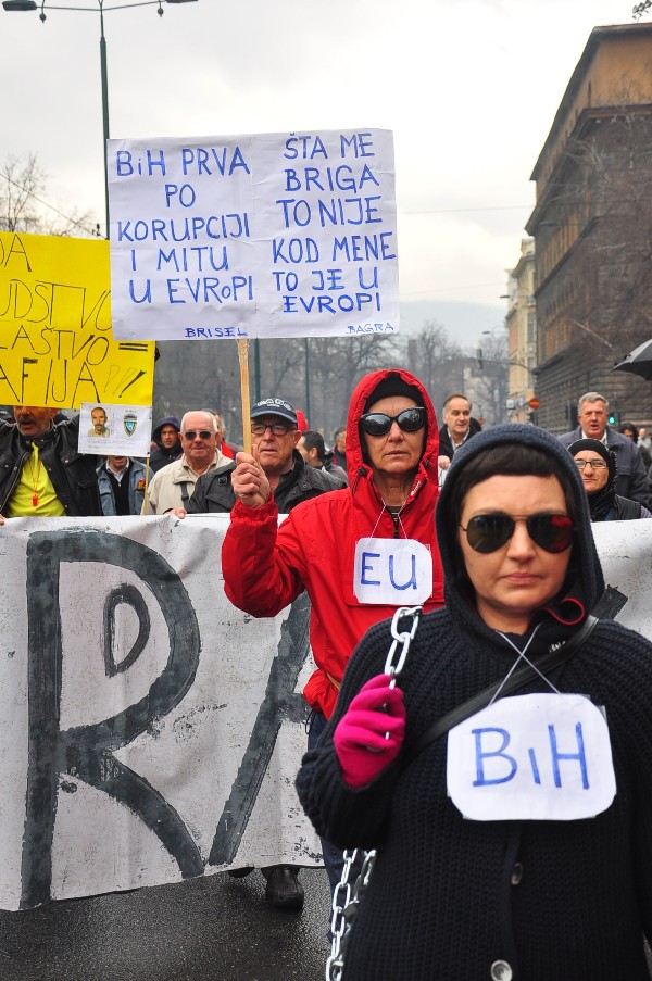 protesti u Sarajevu 22. februar/Foto:AA