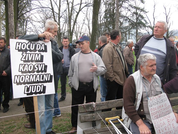 Protest bivših boraca u Banjoj Luci