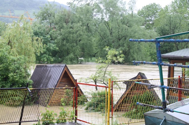 Vrbas prijeti Banjaluci, maj 2014/ foto: AA