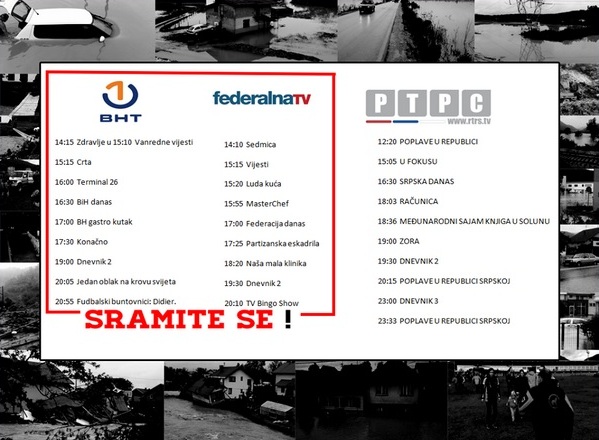 javni bh. emiteri tokom poplava u BiH 