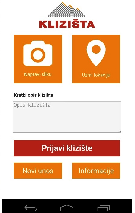 aplikacija klizišta