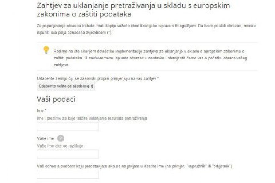 google-zahtjev-za-uklanjanje-sadrzaja