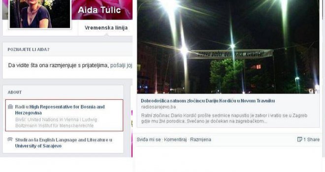 Uvredljiv komentar zaposlenice OHR-a: Zbog Kordića žali što ‘poplava nije stigla gdje je trebala'