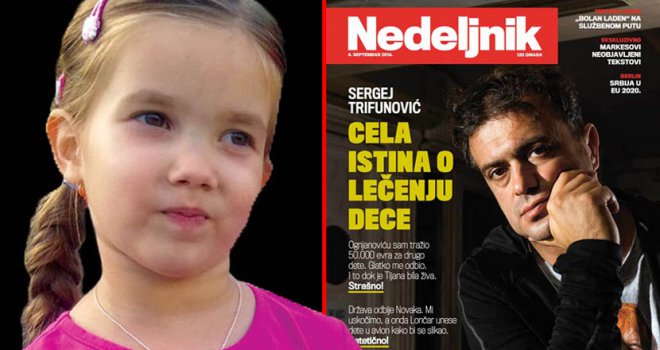 Sergej Trifunović: Otac preminule Tijane nije htio da pomogne drugoj bolesnoj djeci! 